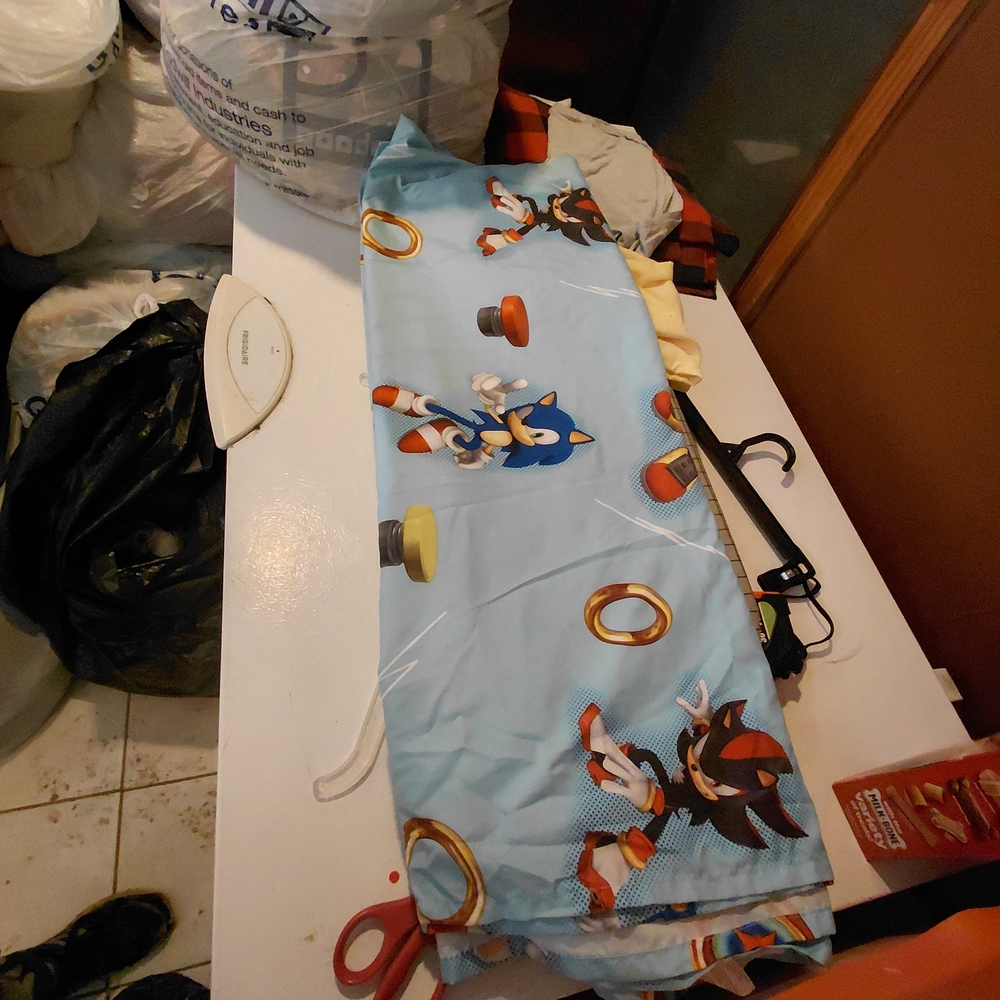 Sonic The Hedgehog Blue Sheet For Twin Mattress- Flat Sheet
